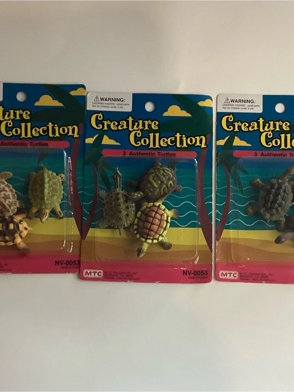 New Sealed Creature Collection Bundle Of 3 Packs Of 3 Plastic Toy TurtleFigurine